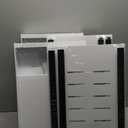 4 Pack Expandable Pull Out Cabinet Organizer 21"Deep With Raising Pad for Framed Cabinets, Upgrade 3 Slide Rails Slide Out Drawers, No Drill Roll Out Shelves, Adjustable Width 12.1"-20.4" White