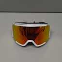 Ski Goggles for Men and Women, OTG, Anti-Fog Dual-Layer Lens, UV400 Protection, Helmet Compatible, Snow Goggles (Red Lens / White Frame)