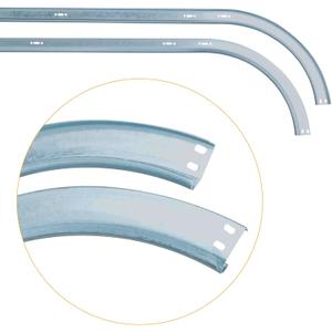 LAJIAOZ Garage Door Horizontal Tracks Pair, 12" Radius Curved Tracks for 7ft High Garage Doors, Heavy Duty 2" Roller System Track Set, Residential & Commercial Replacement Parts(Left/Right, TL=8.5FT)