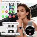 Smart Watches for Women, 1.27" TFT Touchscreen Smartwatch Answer/Make Call, Activity Fitness Trackers with 120+ Sports/HR/Sleep/SpO2 Monitor, IP68 Waterproof for Android iOS (Silver)