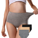 ANNYISON Womens Underwear, Soft Cotton High Waist Breathable Solid Color Briefs Panties for Women L