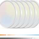 6PK Dimmable 15.8 Inch Led Ceiling Light Flush Mount, 34W, 3060LM, 3000K/3500K/4000K/5000K/6500K CCT, 0.98" Super Slim Close to Ceiling Round Flat Panel Light for Hallway,Kitchen ect, White