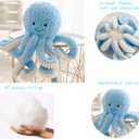 JOSON Cute Octopus Plush Toys, Soft Octopus Stuffed Animals, Girls and Boys Adult Birthday (16 Inch, Blue)