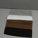 Headbands for Women, 8pcs Stretchy Non Slip Soft Cotton Cloth Hair Bands for Sports, Workout, Yoga and Running (Black, White, Gray, Brown)