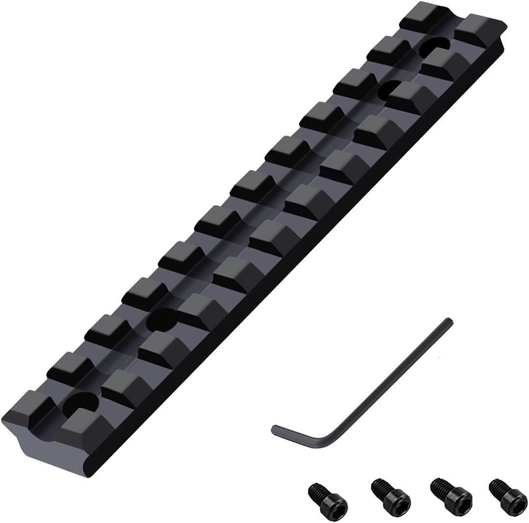 Picatinny Rail Mount for 10/22 with 11 Slots for Red DotsMounting, Scopes, Magnifiers (Black)