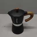 Mongdio Stovetop Espresso Maker Moka Pot, Cuban Coffee Maker Stove top coffee maker Moka Italian Espresso Greca Coffee Maker Brewer Percolator, 6 Espresso Cups, 10 oz - Black