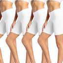 wirarpa Women's Cotton Boy Shorts Underwear Anti Chafing Soft Biker Short Plus Boy Shorts Panties 4 Pack S