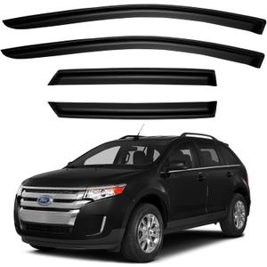 Window Visors Rain Guards for 2007-2014 Ford Edge, Out-Channel Window Vent Wind Deflectors Visors Shades for 2007-2015 Lincoln MKX