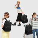 School Backpack for Teen Girls - Cute College Backpacks Student Bookbag Travel Back Pack for Women with USB Charger 17 inch Laptop Bags Anti-theft Casual Daypack (Black)