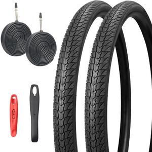 2 Pack 700x38c(40-622) Gravel Bike Tire Road Bike Tire City Bike Tire Strong Grip Compatible Replacement Bicycle Tire for Bicycle Cruiser Bike Black
