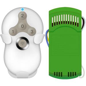 Universal Ceiling Fan Remote Control Kit, Replacement for Hampton Bay, Hunter, Harbor Breeze, 3 Speed with Light Dimmer, 434MHz, with Wall Mount