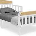 Delta Children Canton Toddler Bed, Bianca White/Natural