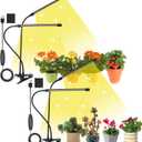 Grow Lights for Indoor Plants,Plant Lights 80 LED Lamps with Full Spectrum,10 Dimmable Level, 3/9/12H Timer,3 Switch Modes, Adjustable Gooseneck (2 Tubes 2 Pack)