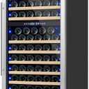 200 Bottle Wine Fridge, 24 Inch Wine Cooler Refrigerator Freestanding or Built-in, Professional Dual Zone Temperature Control, Low Noise Operation and Advanced Compressor Cooling