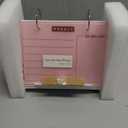 Desktop Glass Dry Erase & Acrylic Aesthetic Desk Calendar Weekly to-do List Combo, Small Magnetic Standing Whiteboard, Desk Flip Easel Calendar with Accessories for Home Office Supply, Pink, 9 x 7''