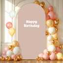 7.2FT Nude Arch Backdrop Cover,Spandex Fitted Wedding Arch Stand Covers Round Top Chiara Arch Covers Stretchy Backdrop for Birthday Party Ceremony Banquet Decoration