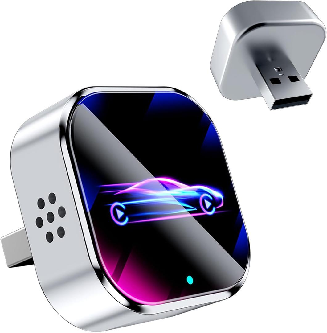2026 Wireless CarPlay Adapter Upgrade Wired CarPlay to Wireless, Mini USB Design for Cars with Built-in Wired Apple CarPlay Plug and Play Easy Use Fast Stable Connection Car Play for iPhone