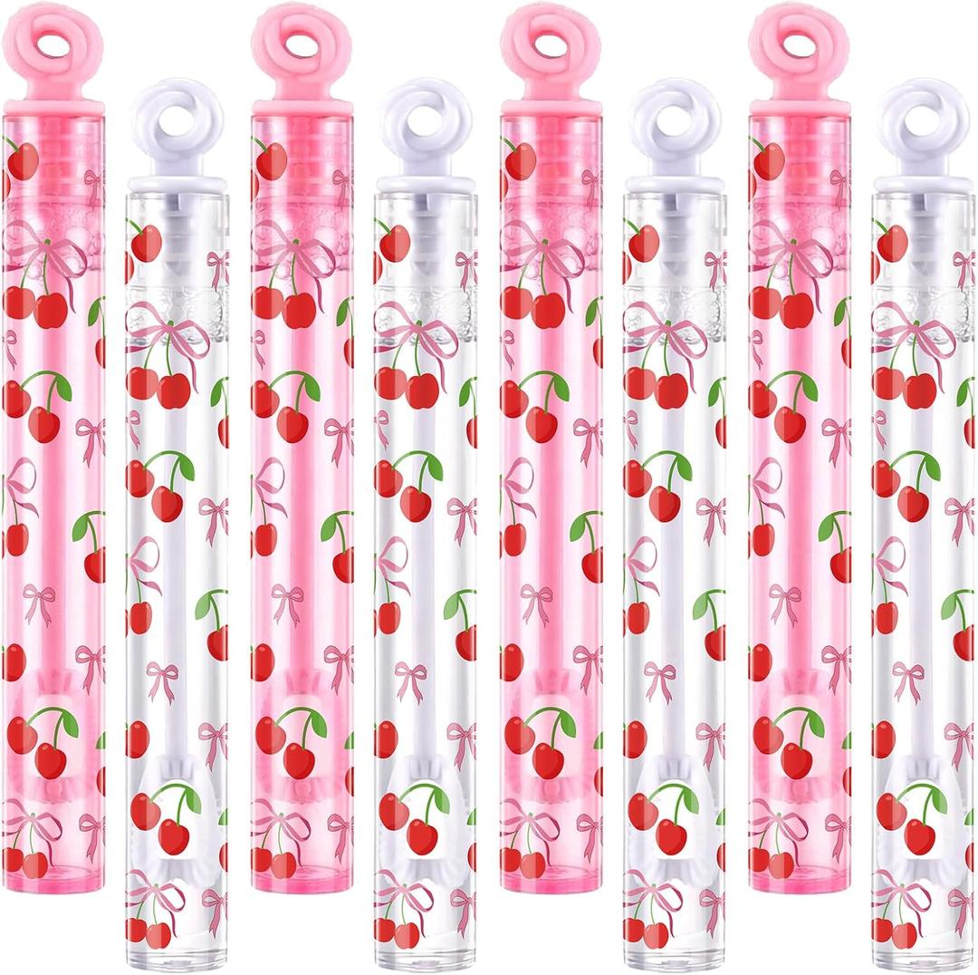 32 Pcs Cherry Themed Bubble Wands Sweet Bubbles Party Favors for Adult Summer Activity Birthday Party Goodie Bag Stuffers Gifts Wedding Supplies