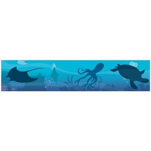 Eureka Seas The Day Blue Marine Animals Decorative Classroom and Bulletin Board Trim for Teachers, 2.25" Wide, 12 Strips for 37 Total Feet ( 4 pack)