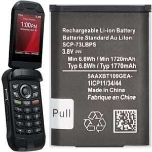 SCP-73LBPS Battery (2025 New Upgraded) Replacement for Kyocera DuraXV Extreme E4810 Verizon Flip Phone SCP73LBPS Battery (Phone not included)