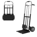 Folding Hand Truck Dolly - 600 LB Capacity, Heavy-Duty Wheels and Compact Design for Moving Heavy Loads in Warehouses, Offices, Homes, and Shopping
