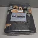 Hedlive Scalloped Washable Runner Rug, Ultra-Thin 2.6x8 Floral Runners for Hallways, Soft Bathroom Runner Rug Non Slip Carpet Runners for Kitchen Laundry Bedroom (2'6"x8', Black/Grey)