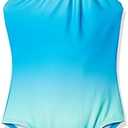 Kanu Surf Girls Jasmine Beach Sport Halter One Piece Swimsuit Size 12