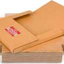 Vinyl Record Mailers, 12.8"L x 12.8"W x 1"D Kraft Corrugated Cardboard LP Shipping Boxes for Mailing Packaging Moving Storage, with Fragile Stickers, Brown, 15 Pack