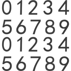 uxcell 20Pcs Self Adhesive Mailbox Numbers, 2.8" Acrylic Door Address Sign Stickers, Raised 3D Effect, for Residence, Apartment, Office Room, Mailbox (Number 0-9, Black)