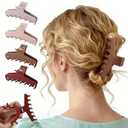 2 x ETANEAR 4Pcs Cloud Claw Clips for Women, 4.3 Inch Non-Slip Strong Hold Hair Claws, Unbreakable & Durable TPEE-Silicone Blend, Large Bendable Cozy Hair Clip for Thin/Thick/Curly Hair, All-Day Comfort