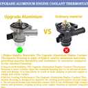Upgrade Aluminium Engine Coolant Thermostat Housing Assembly Compatible with 2011-2020 Chevy Cruze Limited Sonic Trax Buick Encore 1.4L Replaces 25200455 55565336 55579010 55593034 902-808
