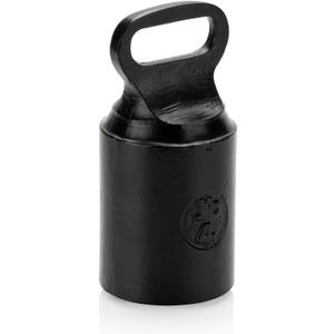 CRAFTSMAN ROAD Cast Iron Door Stop Decorative, Weighted Heavy Door Weight 4lb Antique Free Standing 6 x 3 Non Slip Cast Iron Door Stopper with Handle (Black)