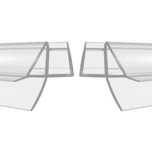 2-Pack Shower Door Bottom Seal (3/8'' X 39'') Glass Shower Door Seal Strip with Drip Rail Frameless Shower Door Sweep can Covers up to 13mm Gap