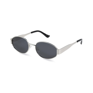 Livho Retro Polarized Sunglasses - UV400 Protection, Oval Shape, Metal Frames - Matching Soft Case Inlcuded