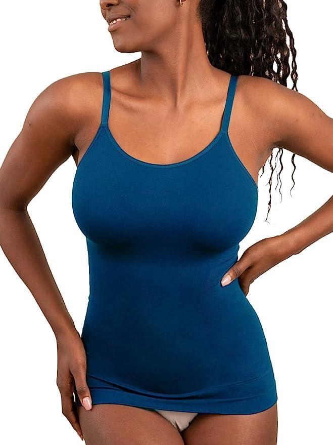SHAPERMINT Womens Tops - Scoop Neck Cami Body Shaper for Women, Shapewear Tummy Control, Camisole Tank Tops for Women XL