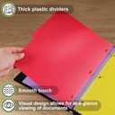 HABGP 12 Tab Dividers for 3 Ring Binder, 96 Pcs Multicolor 3 Ring Binder Dividers with Tabs, Page Folder Dividers, Plastic Tabbed File Dividers with Tabs, Three Ring Binder Index Dividers, 8 Set