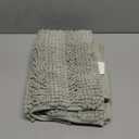 H.VERSAILTEX Sage Bathroom Rugs, Bath Mat Set of 2 Extra Thick Chenille Striped Pattern Shaggy Bath Rugs for Bath Room, Non Skid Bath Mats for Bathroom Floor (32 x 20 Plus 24 x 17 - Inches)