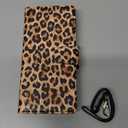 Toycamp for Moto G Power 2025/Play 2025 Wallet Case - with Wrist Strap Leather Flip Folio Phone Case with RFID Blocking 4 Card Holder for Motorola Power/Play 2025 Aesthetic for Women, Leopard Print