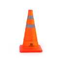 RoadHero 18 Inch 1 Pack Collapsible Traffic Safety Cones, Multi Purpose Pop-up Cones with Reflective Collar for Road Safety, Orange Cones for Driving Training, Parking Lots