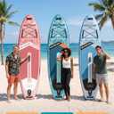 Marsdorgan 11'x34 Inflatable Paddle Board for Adults Youth, Extra Wide 430LBS Capacity SUP, Stable 2-3 Person Family for Lake Ocean Fishing, Complete Kit w/Pump & Backpack, Ice Blue
