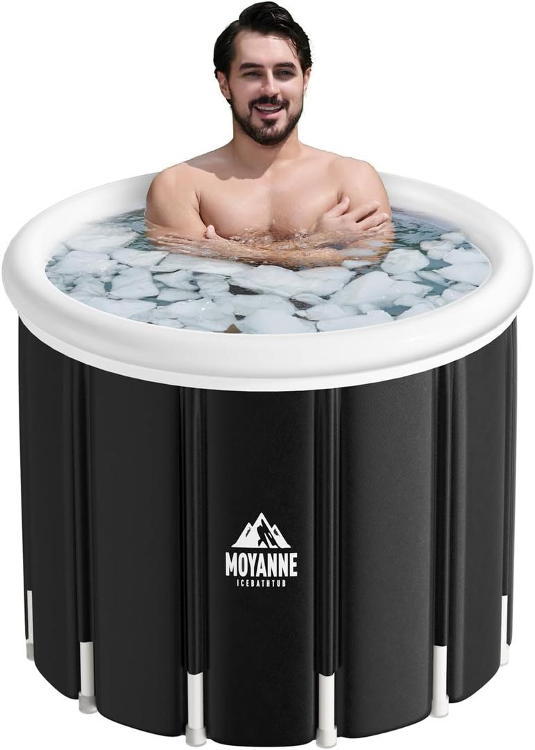 Ice Bath Tub,155 Gallons Inflatable Cold Plunge Tub for Athletes' Recovery - Portable Outdoor Polar Pod Recovery Solution,39.3'' x 29.5''