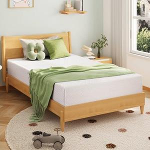 EGOHOME Full Size Memory Foam Mattress, 10 Inch Bed Mattress in a Box with Cooling Green Tea Gel, Relieve Pressure with Medium Support, CertiPUR-US Certified, 75''L x 54''W, White