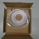 Cat 6a Ethernet Cable 25 Ft,Durable Flat Internet Network LAN Cable with 1.5Ft Short Patch Cord, Slim High Speed Gigabit Computer Wire with RJ45 Connectors, Faster Than Cat6/Cat5e/Cat5 Cable - White