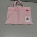 Pendancy Mesh Zipper Pouch 11x13.7 in, Large Double Pocket Waterproof File Bag with Handle, A4 Size Foldable Document Storage for Puzzle Project/Cross Stitch/Travel/OfficePink