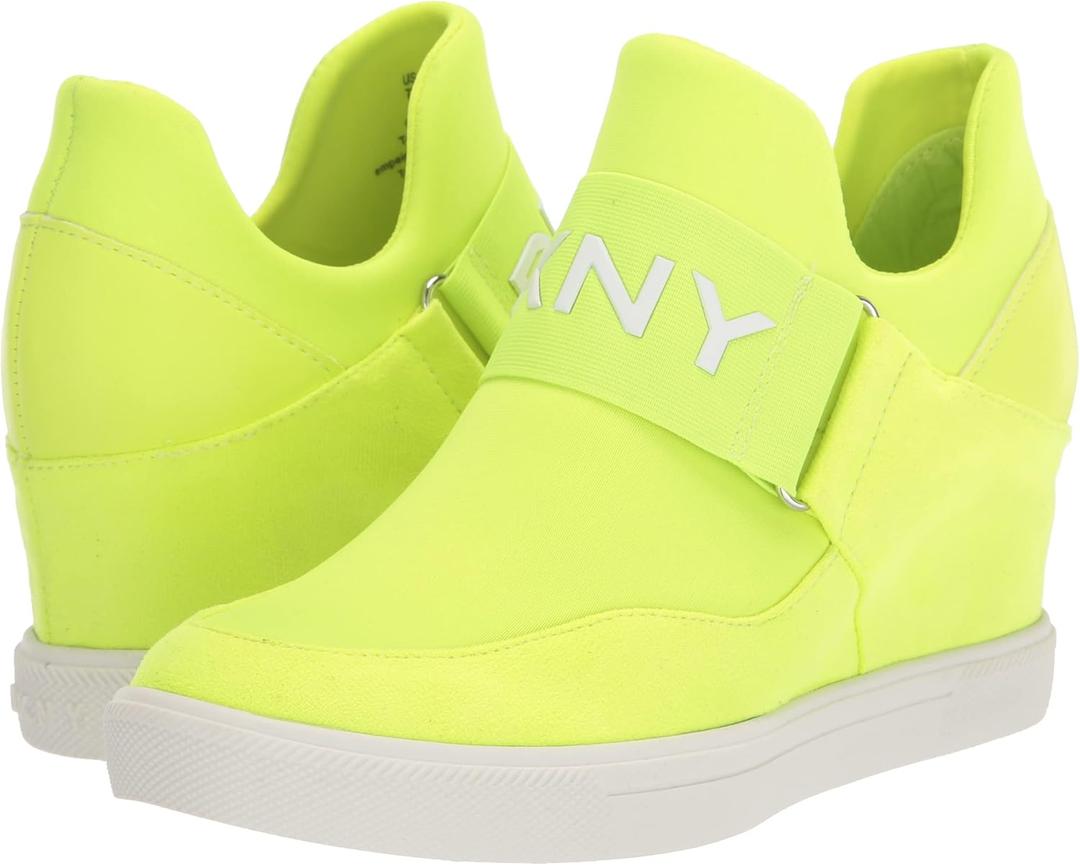 DKNY Womens Everyday Comfortable Cosmos - Wedge Sneaker (6.5, Zest)