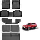 Floor Mats & Cargo Liner & Backrest Mat Fit for 2022-2025 Mitsubishi Outlander (Not Fit PHEV or Sport Models) : Custom Fit All Weather TPE Car Floor Liners