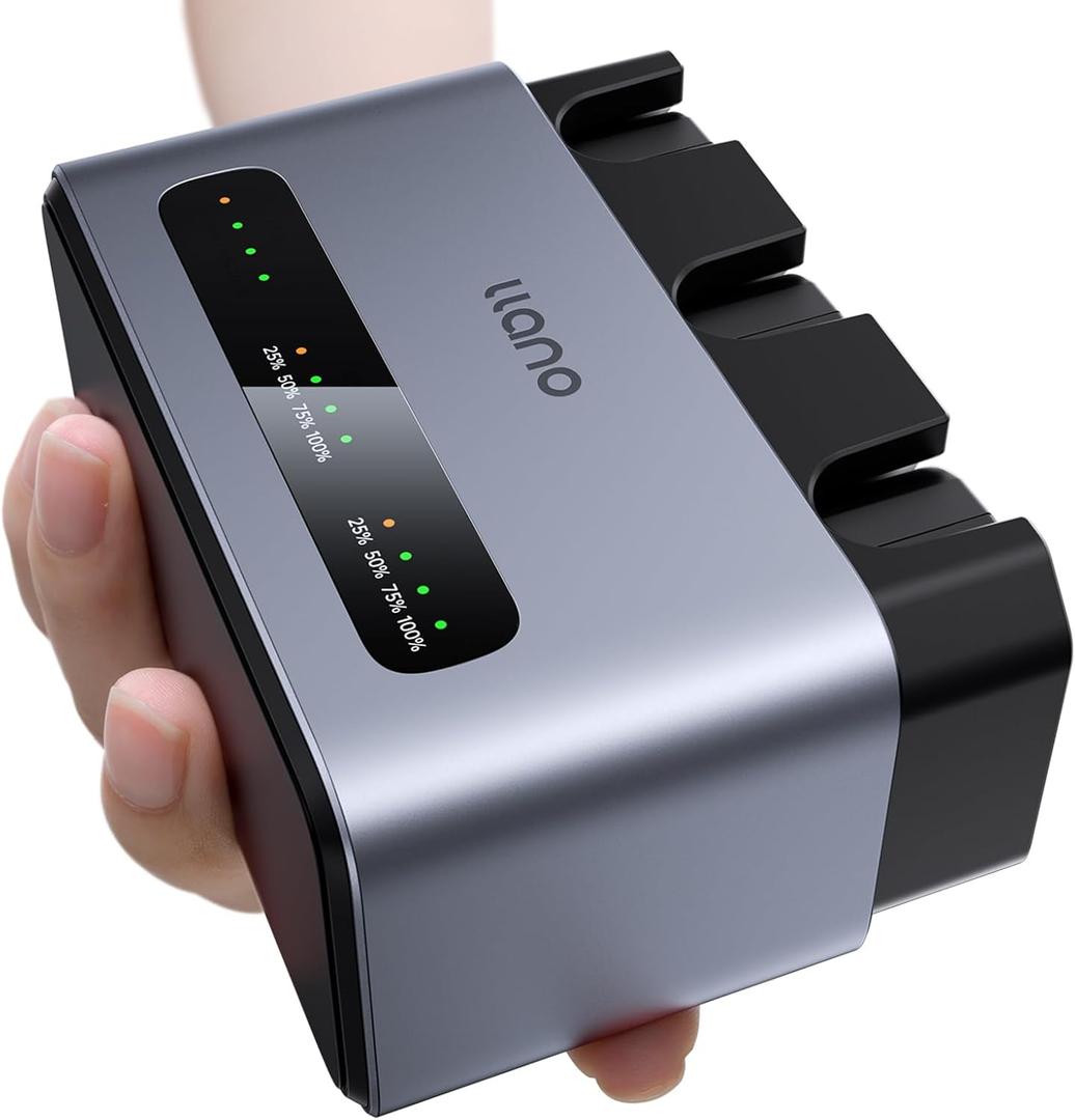 llano 3-Pack NP-W235 Batteries and 30W Fast Charger for Fujifilm GFX100RF, XT5, XT4, VG-XT4, X-S20, GFX100S, GFX50S II, Heat Dissipation Aluminum Alloy Body, 2400mAh Capacity, LED Diisplay