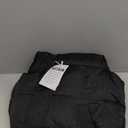 Tanming Women's Long Puffer Vest Casual Sleeveless Puffy Jacket with Removable Hood (Medium, Black)