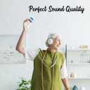 YF35 3-in-1 Portable Radio AM FM MP3 Player Voice Recorder- Multi-Function Excellent Reception and Rechargeable Battery Small Receiver for Indoor/Outdoor(White)