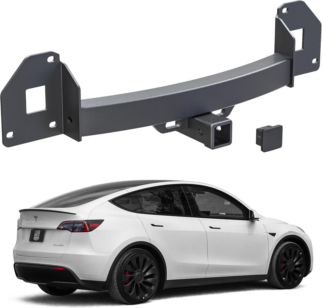 VNN Class 3 Trailer Hitch Compatible with Tesla Model Y 2020-2024, 2 inch Rear Tow Hitch Receiver, Black Powder Coated Alloy Carbon Steel, Towing Weight of 6500 Lbs.